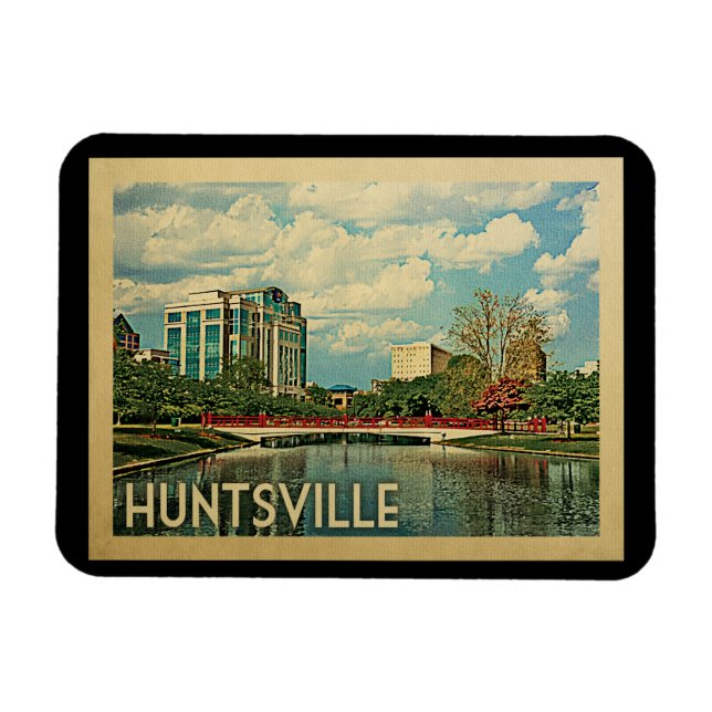 Ímã Viagens vintage Huntsville Alabama (Horizontal)