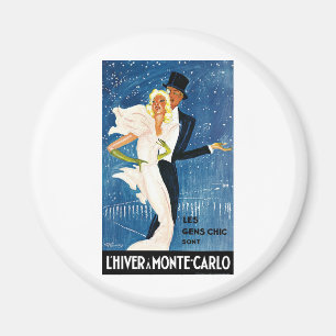 Imã Viagens vintage, inverno romance do amor em Monte
