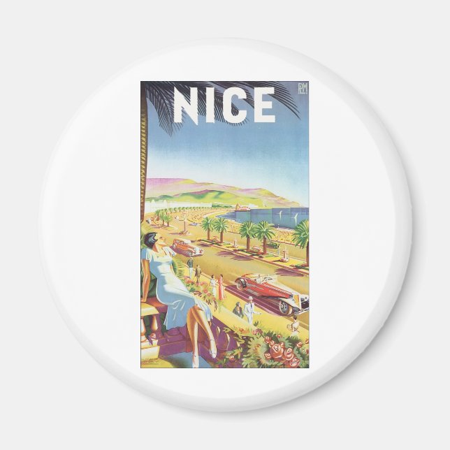 IMÃ VIAGENS VINTAGE NICE POSTER (Frente)