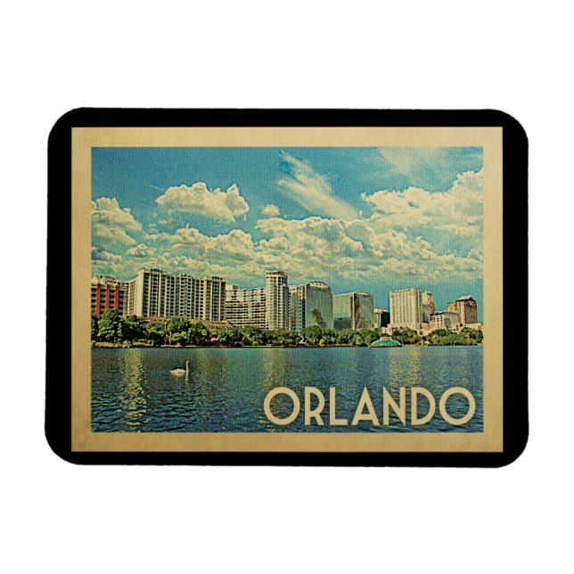 Ímã Viagens vintage Orlando Magnet Flórida (Horizontal)