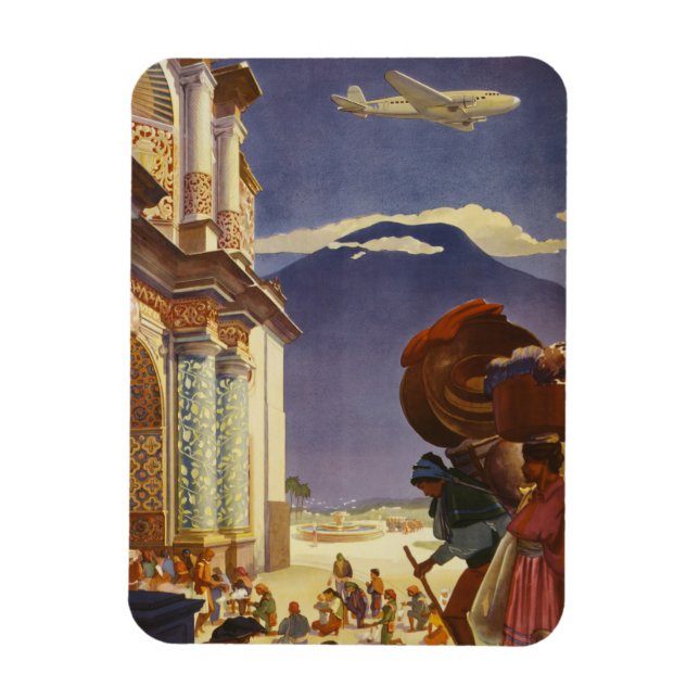 Ímã Viagens vintage Para Guatemala (Vertical)