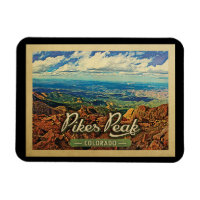 Viagens vintage Pikes Peak Magnet Colorado