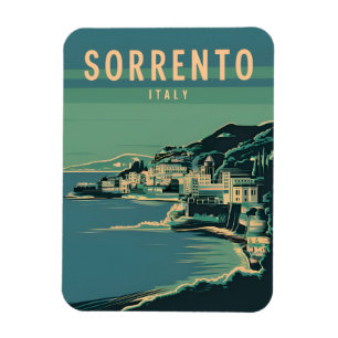 Ímã Viagens vintage Sorrento Itália - Gráfico Retroati