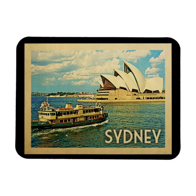 Ímã Viagens vintage Sydney Austrália (Horizontal)