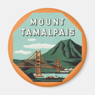 Imã Viagens vintage, Tamalpais Mountain ou Mount Tam