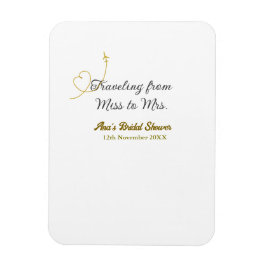 Ímã Viajando de Miss a Sra. chá de panela adiciona nom