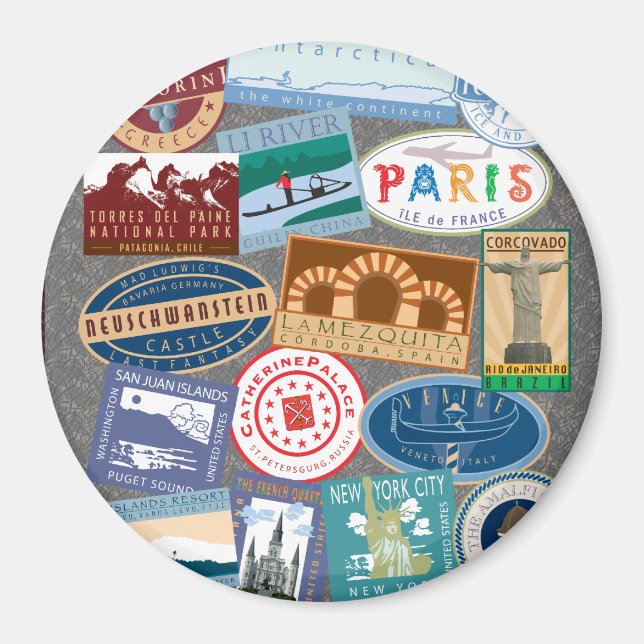 Imã Viajante do Mundo viagem (Frente)