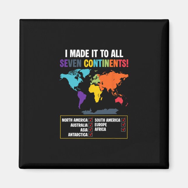 Imã Viajante Mundial Clube dos Sete Continentes Mapa G (Frente)