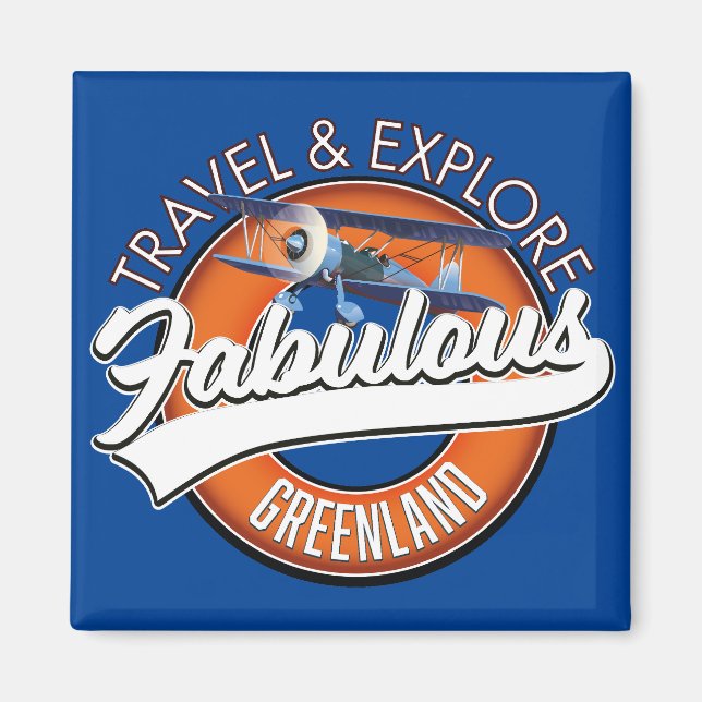 Imã viajar explorar fabuloso Gronelândia (Frente)