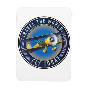 Ímã Viaje pelo mundo voe hoje adesivo de viagem