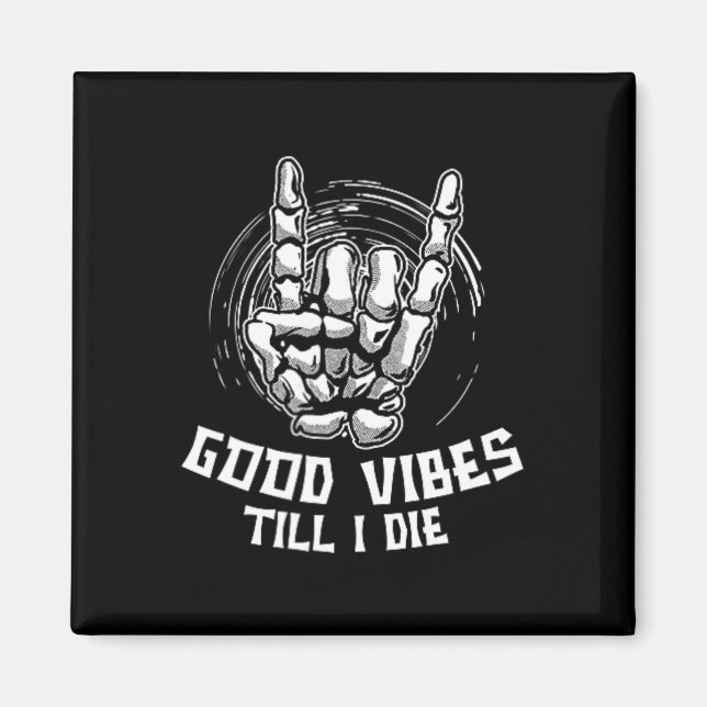 Imã Vibes até eu morrer - Skeleton Halloween (Frente)