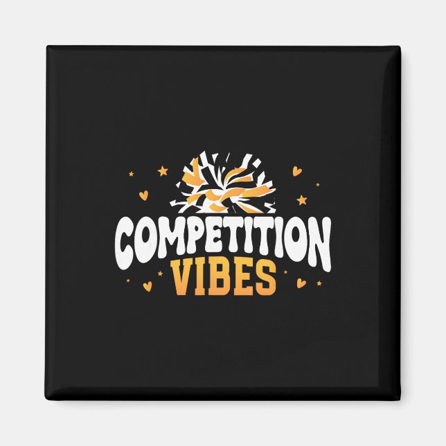 Imã Vibes de Competição Dia de Competição de Cheerlead (Frente)