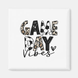 Imã Vibes de Dia de Jogo de Futebol para Mulheres Mãe