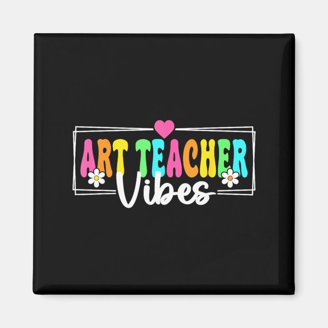 Imã Vibes de Professor de Arte Volta às Aulas Professo (Frente)