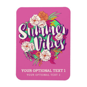 Ímã Víblias de verão de texto personalizado