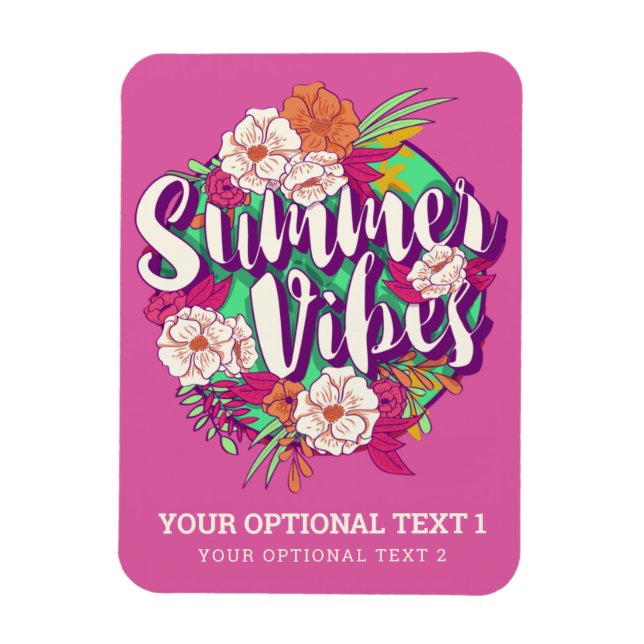 Ímã Víblias de verão de texto personalizado (Vertical)