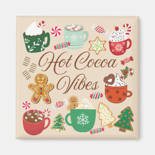 Imã Vibrações de Natal com Chocolate Quente