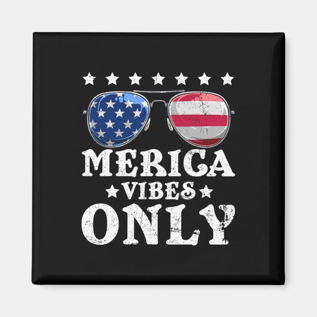Imã Vibrações Divertidas da Merica Apenas Camisetas da (Frente)