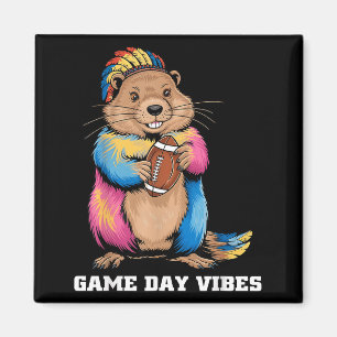 Imã Vibrações do Dia do Jogo Esquilo Tribal Segurando