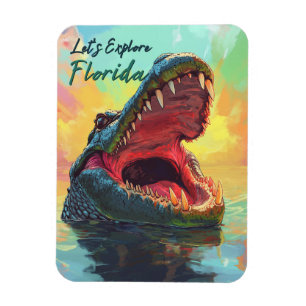 Ímã Vibrant Alligator Adventure na Flórida