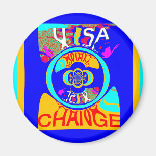 Imã Vibrant USA Change: Uma declaração em negrito