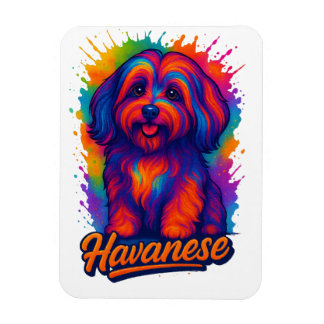 Ímã Vibrante Arte Pop de Cachorro Havanês – Arte Urban