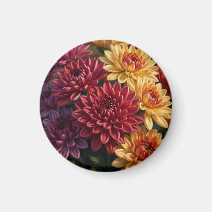 Imã Vibrante Buquê Floral de Dália