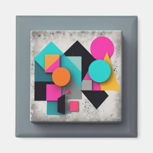 Imã Vibrante Legal Única Artística Colorida abstrato