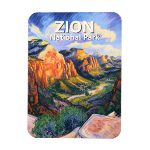 Ímã Vibrante Parque Nacional Zion Angels Landing Van G