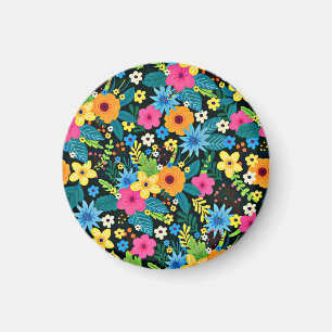Imã Vibrantes Flores Ditsy Padrão Floral Design-43785