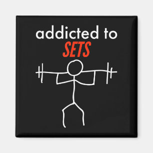 Imã Viciado Em Define Um Engraçado De Formação De Gym 