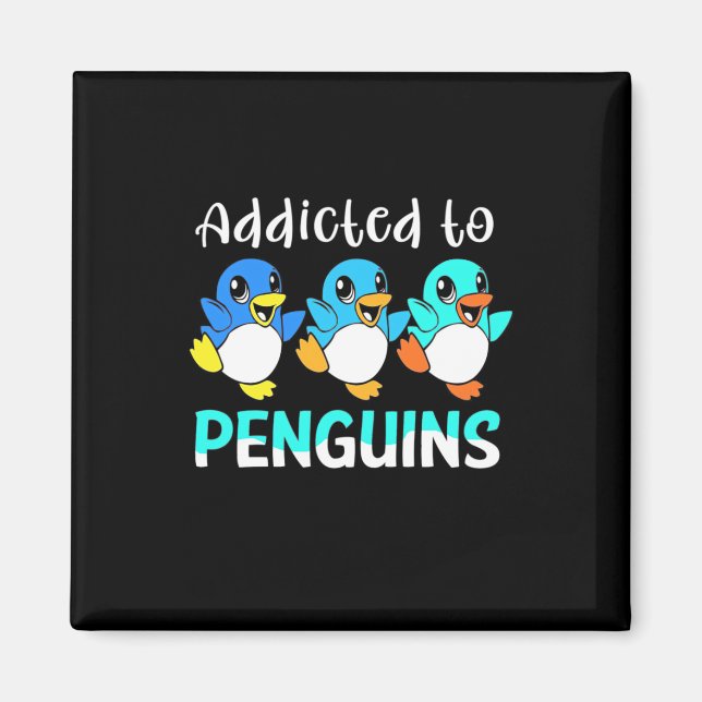 Imã Viciado Em Pinguins (Frente)