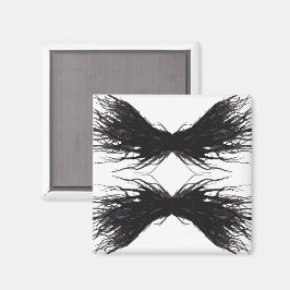 Imã Vícios Abstratos Asas Pretas Arte de Tinta Álcool