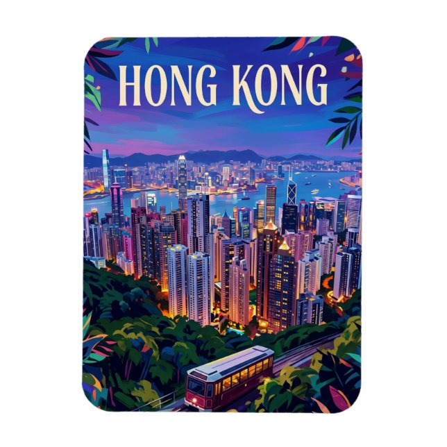 Ímã Victoria Peak Hong Kong (Vertical)