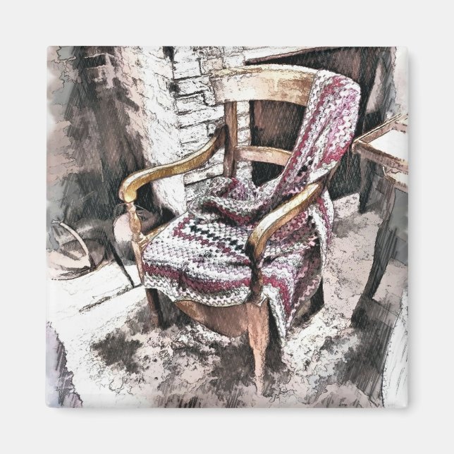 IMÃ VICTORIANA FIRESIDE CHAIR (Frente)