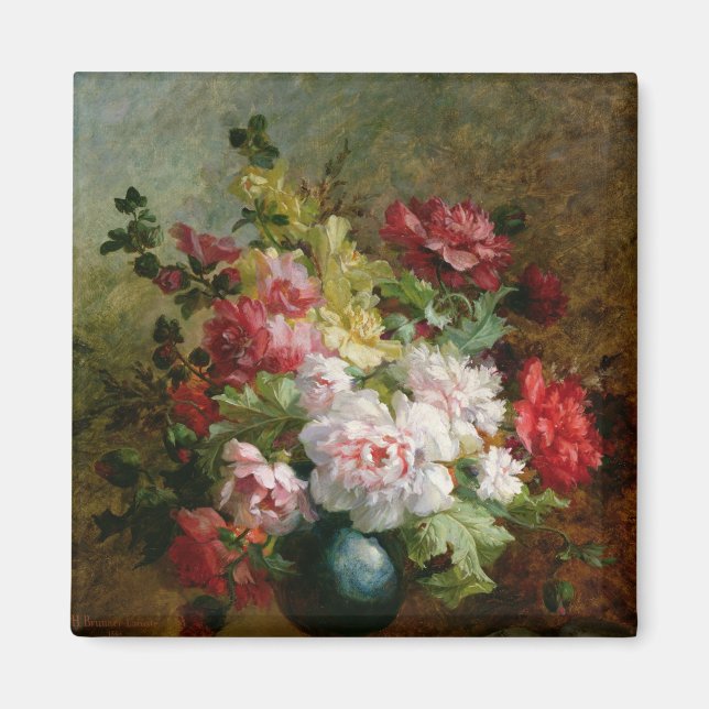 Imã Vida contínua com flores e partituras (Frente)