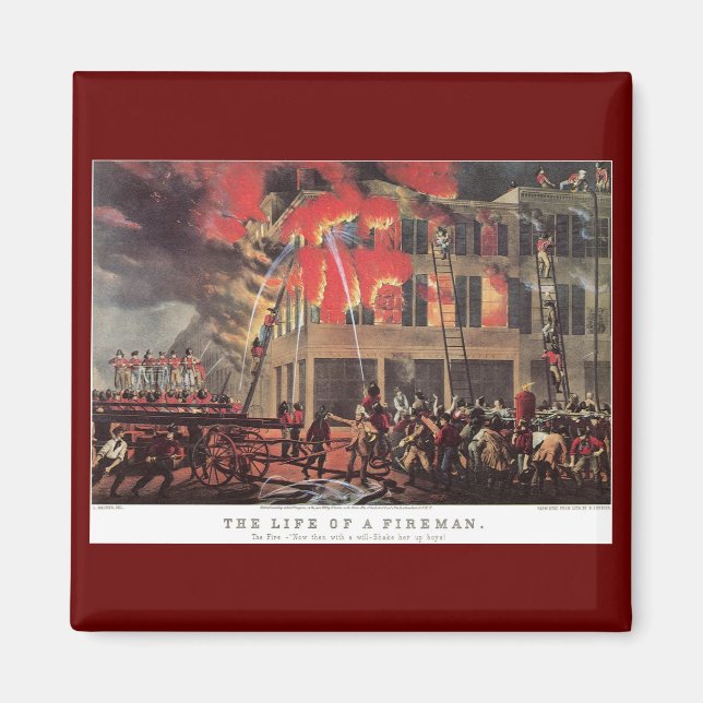 Imã Vida de bombeiro, fogos de artifício de negócios v (Frente)