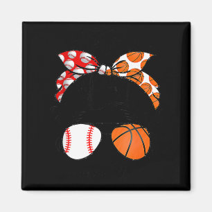 Imã Vida de mãe beisebol basquete mãe coque bagunçado