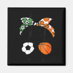 Imã Vida de mãe futebol e basquete coque desarrumado d