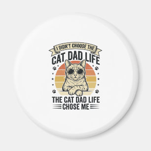 Imã Vida de Pai de Gato Design de Camiseta de Gravura 