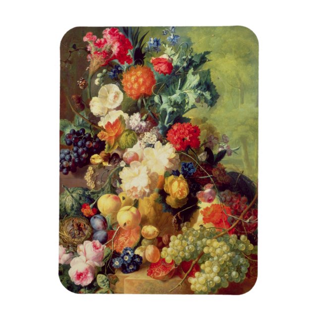 Ímã Vida Estática com Flores e Frutas (Vertical)