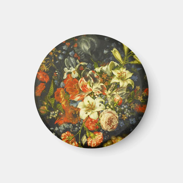 Imã Vida Estática com Flores e Frutas (Frente)