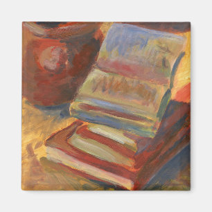Imã Vida estática com pintura de livros