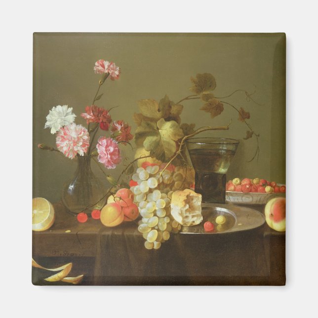 Imã Vida Estática de Frutas e Flores (Frente)