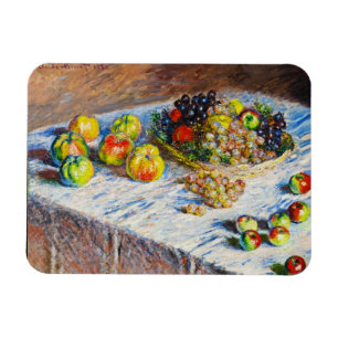 Ímã Vida Estática - Maçãs e Uvas Claude Monet