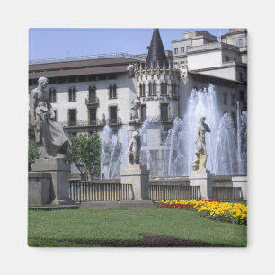 Imã Vida na Espanha a bela Plaza Cataluna com