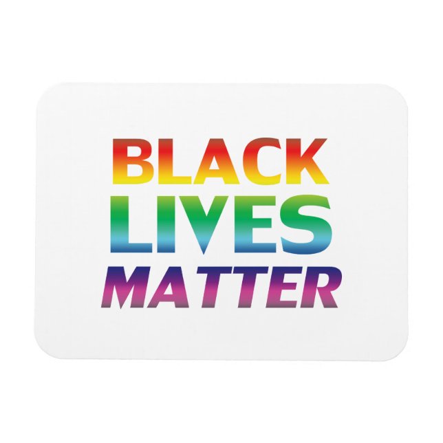 Ímã "vida negra" Orgulho lgbtq lgbt branco - (Horizontal)