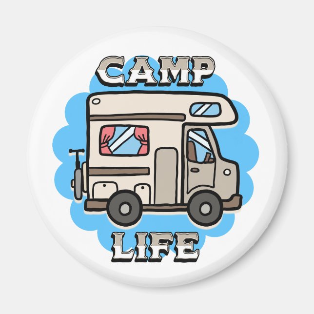 Imã Vida no Acampamento | Camper Retrô (Frente)