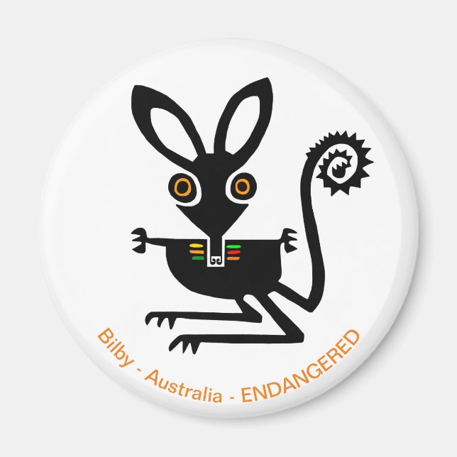 Imã Vida selvagem Aussie - BILBY - Marsupial - Naturez (Frente)