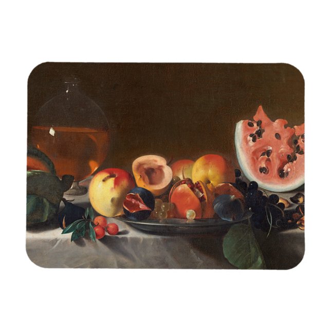 Ímã Vida tranquila com melancias e carafre (Horizontal)